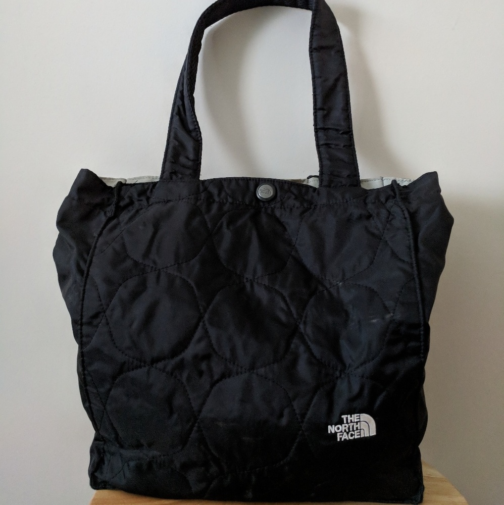 North Face puff tote bag